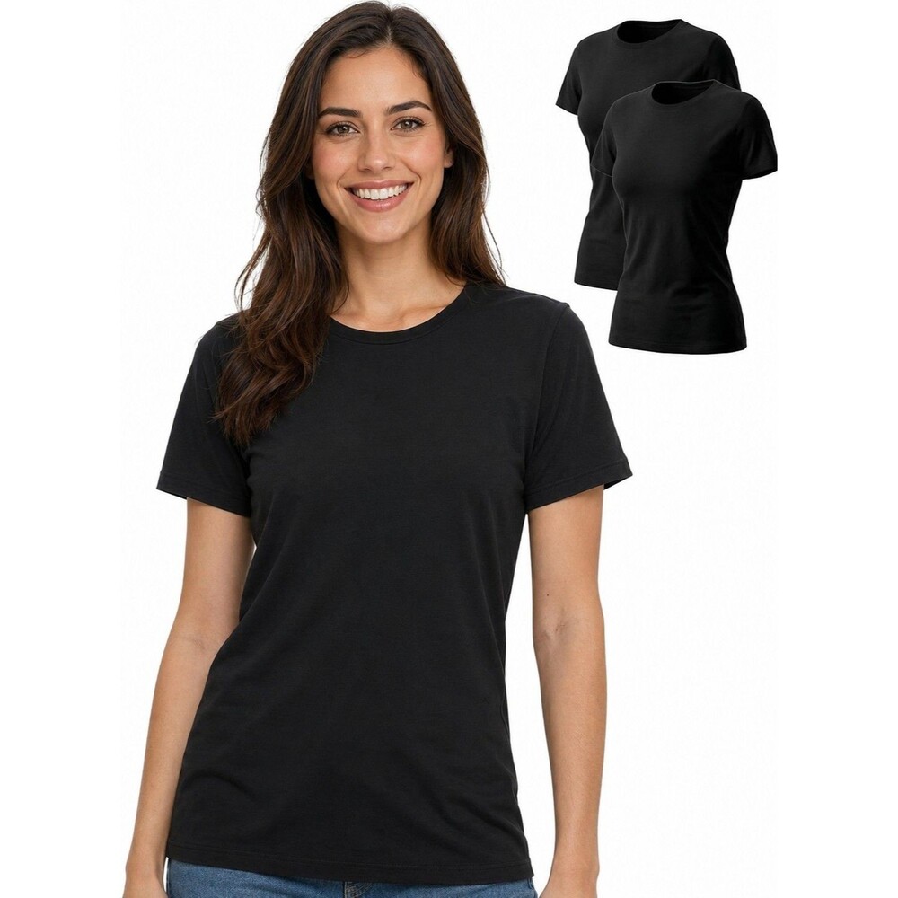 100% Merino Wool Short Sleeve Baselayer 2 Pack T Shirts Tops Black Size S